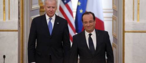 François Hollande a reçu Joe Biden, vice-président américain, à l'Élysée. © SIPA