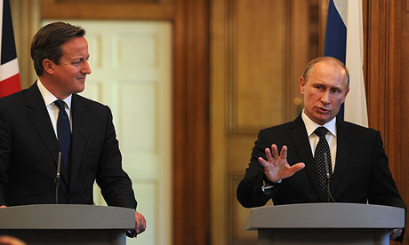 David Cameron et Vladimir Poutine