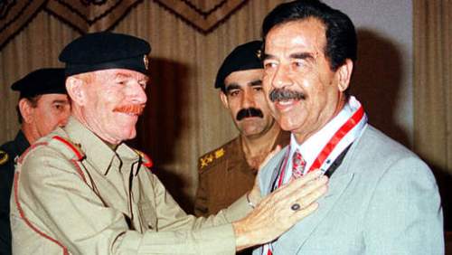 Ezzat Ibrahim Al-Douri et Saddam Hussein (archives) © reuters.